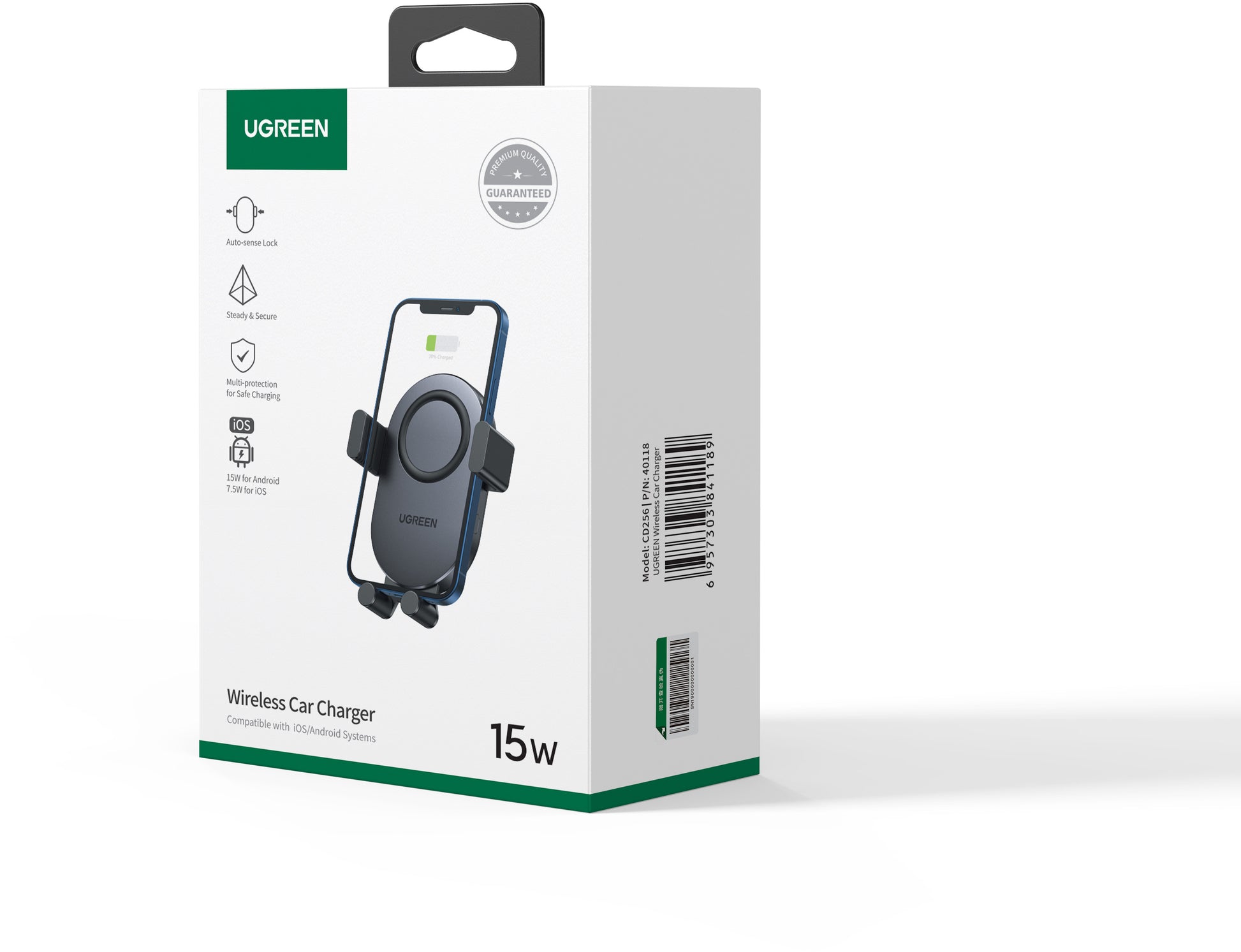 UGREEN Car Charger Wireless 40118 15W, Black