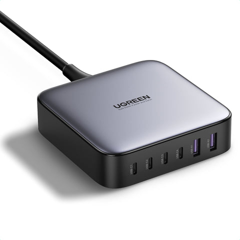 UGREEN USB Desktopcharger Nexode 40914 200W,2xUSB-A+4xUSB-C GaN,Bl.