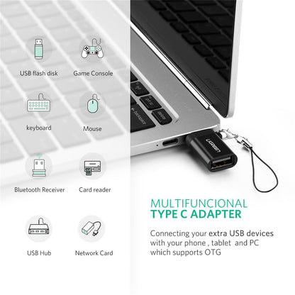 UGREEN Adapter Type C to USB 50283 3.0 A,Lanyard ,Gray,(BB)