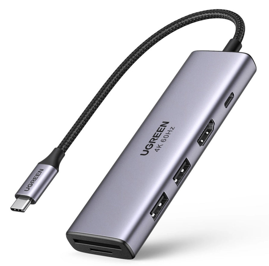 UGREEN USB-C Hub 6-in-1, 100W 60384 2xUSB 3.2 Gen1,HDMI,SD,TF,PD