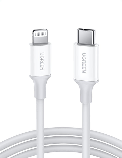 UGREEN USB-C to Lightning Cable 60747 0.5m, White