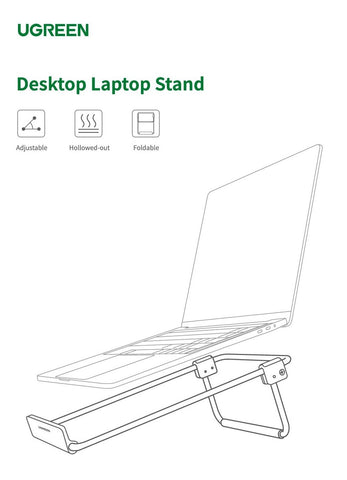 UGREEN Desktop adj. Laptop Stand 80348 Silver (BB)