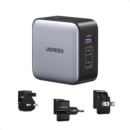 UGREEN Worldwide Travel Fastcharger 90409 65W,USB-A,2x USB-C,GaN Tech