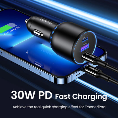 UGREEN Fast Car Charger 130W 90413 2xUSB-C PD+USB-A