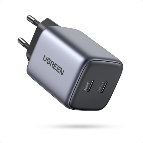 UGREEN USB C Wallcharger Nexode 90573 Dual,45W,PD GaN, Black