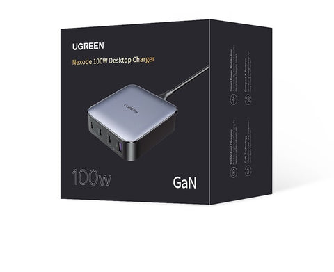 UGREEN USB Desktopcharger Nexode 90928 100W,1xUSB-A+3xUSB-C,Black