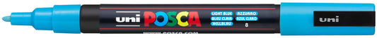 UNI-BALL Posca Marker 0,9-1,3mm PC-3M L.BLUE hellblau, Rundspitze