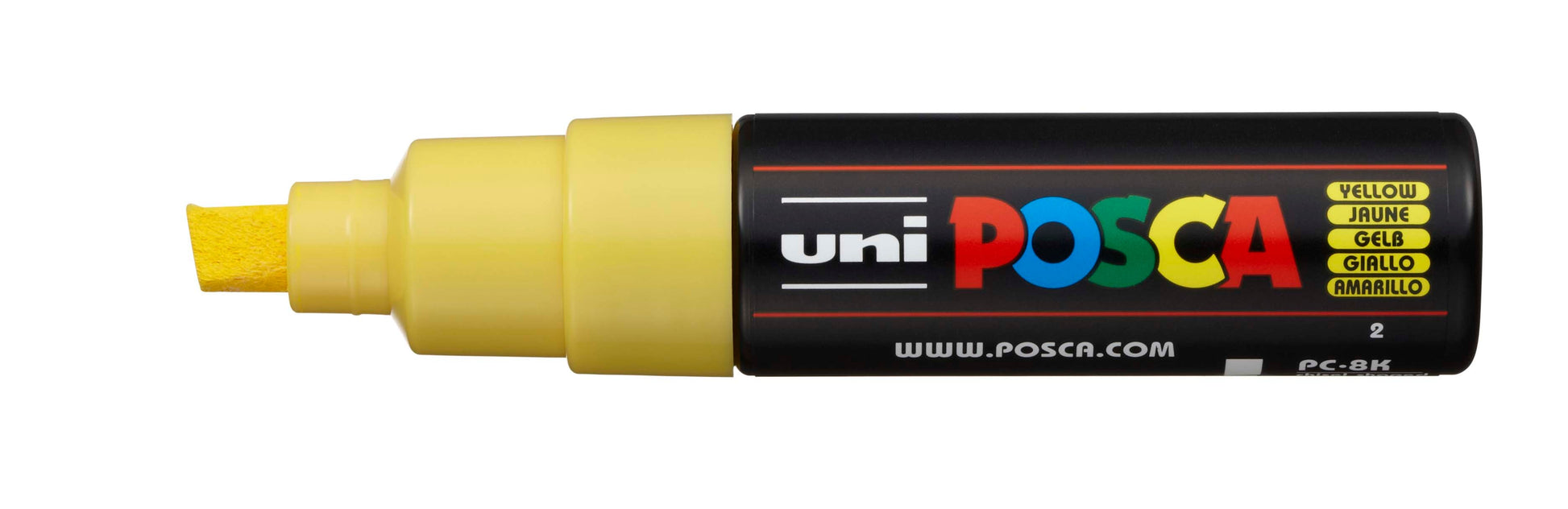 UNI-BALL Posca Marker 8mm PC-8K YELLOW gelb, Keilspitze