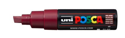 UNI-BALL Posca Marker 8mm PC8K RED WIN bordeaux, Keilspitze