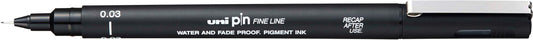 UNI-BALL Fineliner Pin 0.03mm PIN003-200(S) Black schwarz