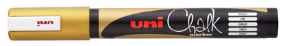 UNI-BALL Chalk Marker 1.8-2.5mm PWE-5M GOLD gold, Rundspitze