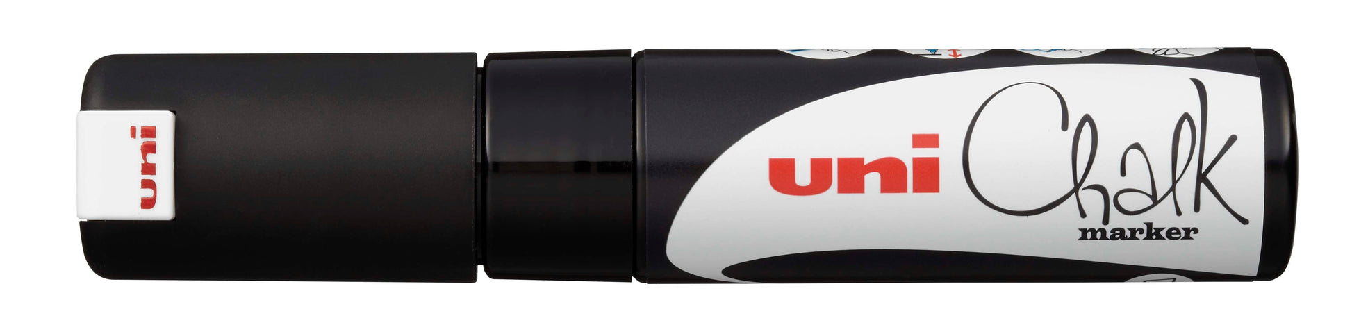 UNI-BALL Chalk Marker 8mm PWE-8K BLACK schwarz, Keilspitze