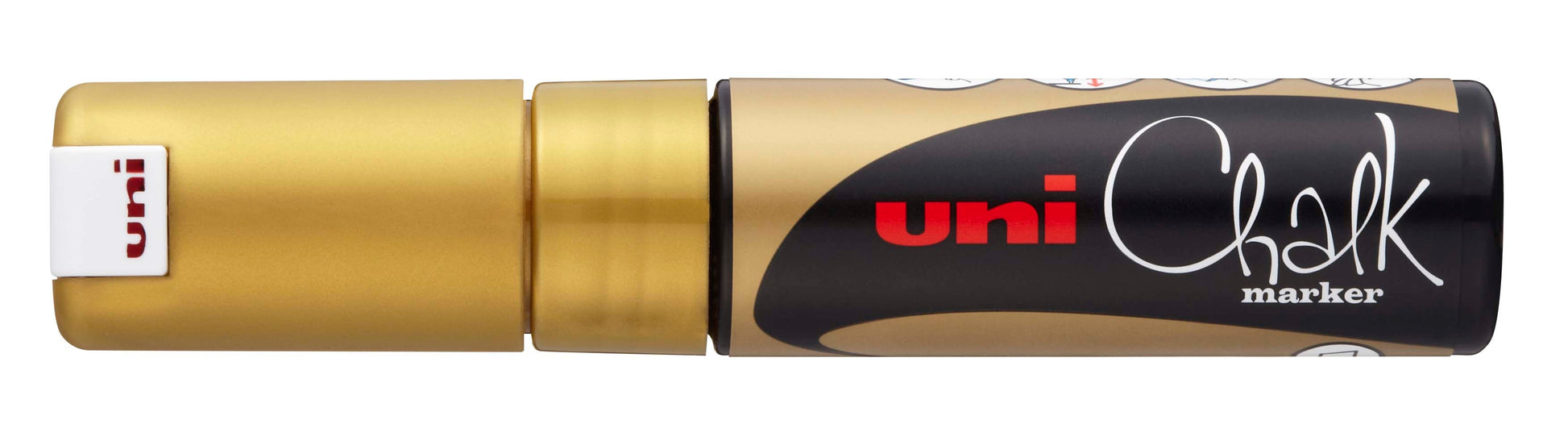 UNI-BALL Chalk Marker 8mm PWE-8K GOLD gold, Keilspitze