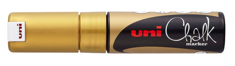 UNI-BALL Chalk Marker 8mm PWE-8K GOLD gold, Keilspitze