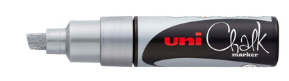 UNI-BALL Chalk Marker 8mm PWE8K SILVER silber, Keilspitze