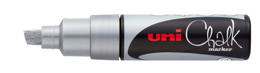 UNI-BALL Chalk Marker 8mm PWE8K SILVER silber, Keilspitze
