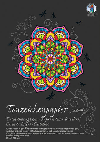 URSUS Tonzeichenpapier-Block A3 2154001SE 130g, weiss 10 Blatt