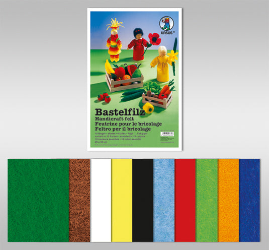 URSUS Bastelfilz 20x30cm 4170099 10 Farben ass.