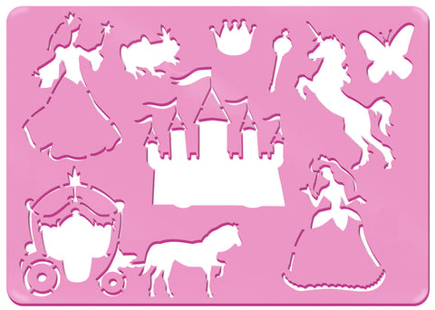 URSUS Schablonen Set 1 Princess 44100001 26.8x18.9x0.2cm 6 Stück