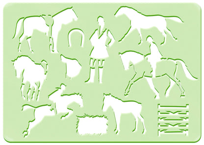 URSUS Schablonen Set 1 Princess 44100001 26.8x18.9x0.2cm 6 Stück