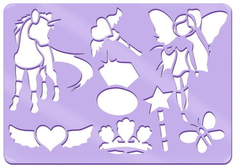 URSUS Schablonen Set 1 Princess 44100001 26.8x18.9x0.2cm 6 Stück