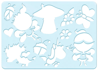 URSUS Schablonen Set 1 Princess 44100001 26.8x18.9x0.2cm 6 Stück