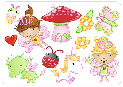 URSUS Schablonen Set 1 Princess 44100001 26.8x18.9x0.2cm 6 Stück