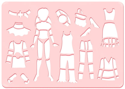 URSUS Schablonen Set 1 Princess 44100001 26.8x18.9x0.2cm 6 Stück