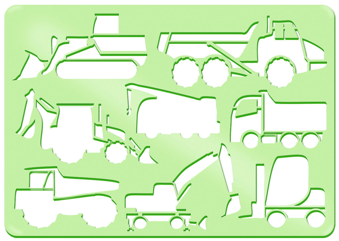 URSUS Schablonen Set 2 Cars 44100002 26.8x18.9x0.2cm 6 Stück