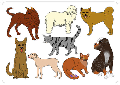 URSUS Schablonen Set 3 Tiere 44100003 26.8x18.9x0.2cm 6 Stück