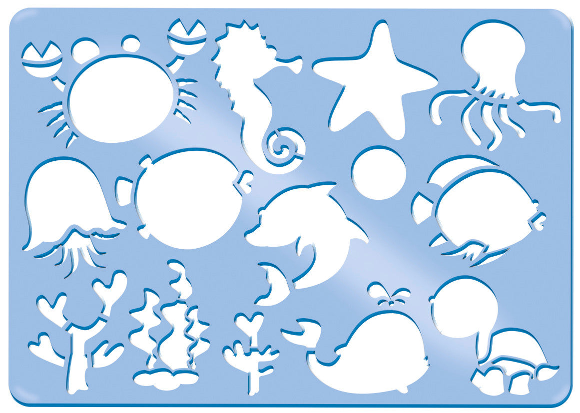 URSUS Schablonen Set 3 Tiere 44100003 26.8x18.9x0.2cm 6 Stück