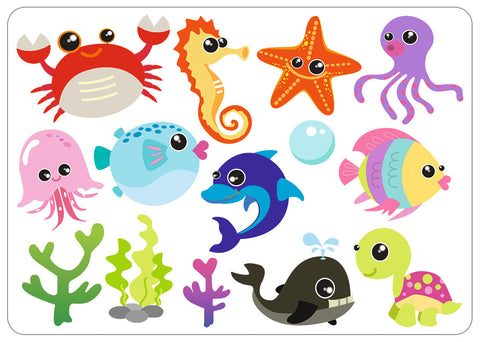 URSUS Schablonen Set 3 Tiere 44100003 26.8x18.9x0.2cm 6 Stück