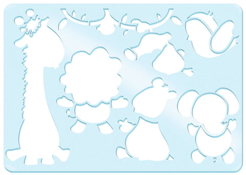 URSUS Schablonen Set 3 Tiere 44100003 26.8x18.9x0.2cm 6 Stück