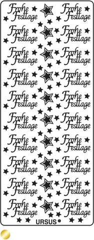 URSUS Kreativ Sticker 59100060 Frohe Festtage gold