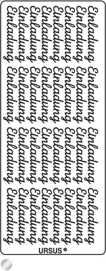 URSUS Kreativ Sticker 59110002 Einladung silber