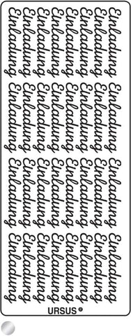 URSUS Kreativ Sticker 59110002 Einladung silber