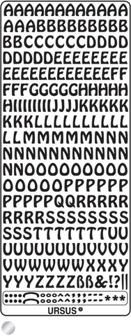 URSUS Kreativ Sticker 59110013 Buchstaben silber