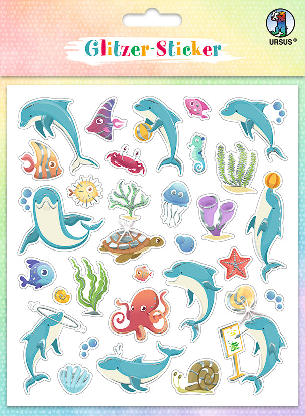 URSUS Glitzer-Sticker FUN Mot. 03 59540003F 136 Sticker