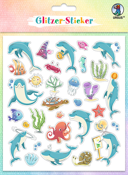 URSUS Glitzer-Sticker FUN Mot. 03 59540003F 136 Sticker