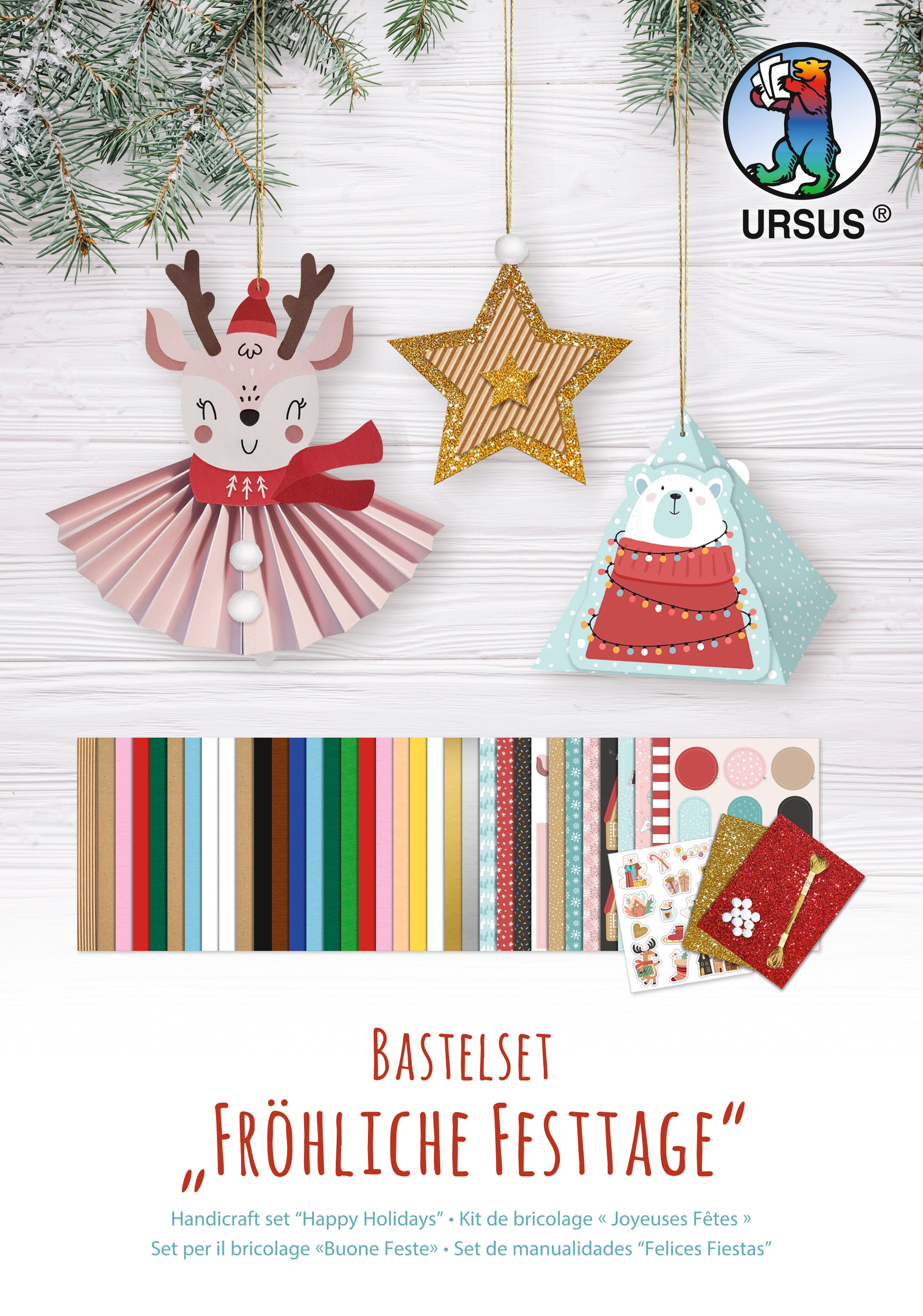 URSUS Bastel-Set 18x25.5cm 7960099F Fröhliche Festtage