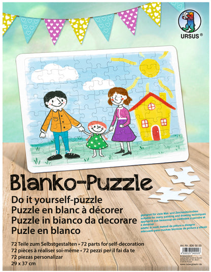URSUS Blanko-Puzzle 29x37cm 8260000 weiss 72 Teile