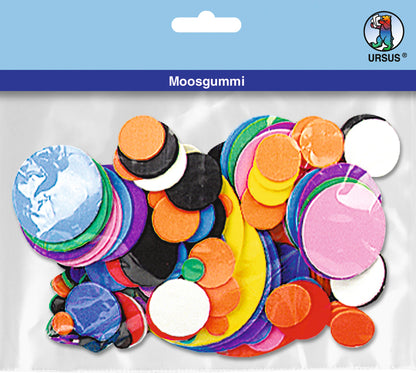 URSUS Moosgummi Kreise 2mm 8370099 assortiert 200 Stück