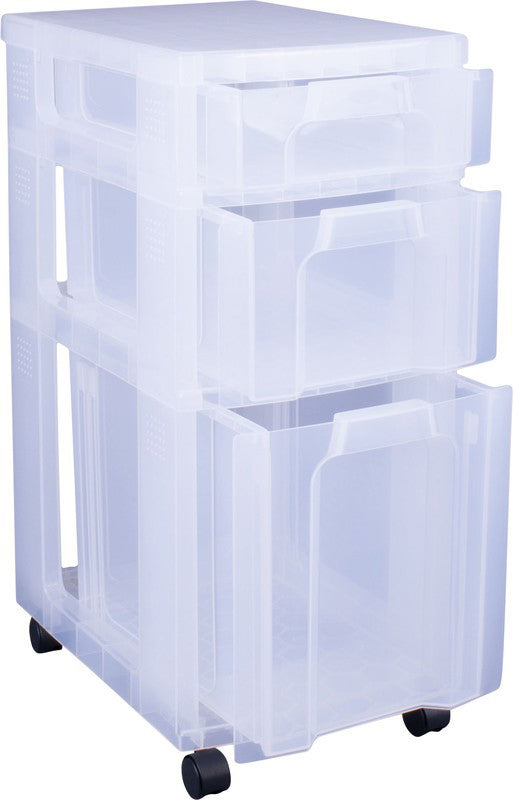USEFULBOX Aufbewahrungsbox 30x42x69cm 68508700 3 Schubladen, transparent