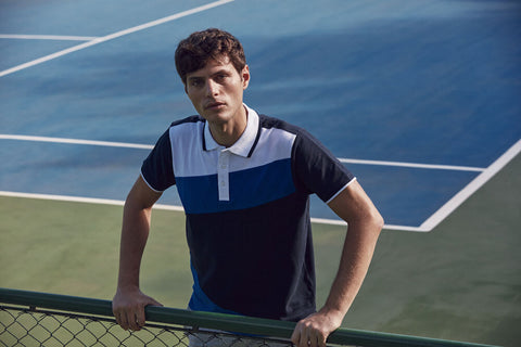 Conrad - Unisex-Poloshirt mit klaren Linien und Kontrast. Farbige Kontraststreifen