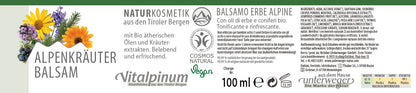 Alpenkræuter Balsam Unterweger – til pleje ved muskelspændinger & træthed