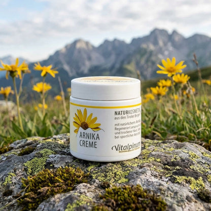 Unterweger Arnika Crème 100ml – Natuurlijke cosmetica voor de verzorging van spieren & droge huid met doorbloeding bevorderende werking