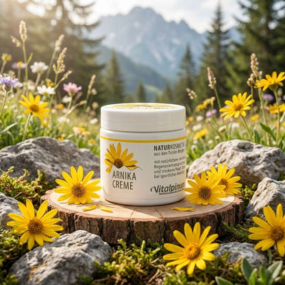 Unterweger Arnika Crème 100ml – Natuurlijke cosmetica voor de verzorging van spieren & droge huid met doorbloeding bevorderende werking