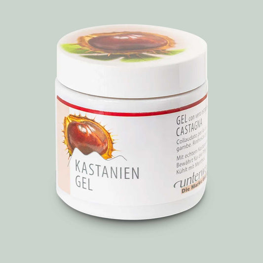 Gel aux marrons sous l'égide de Unterweger – Soin apaisant pour les jambes et les veines