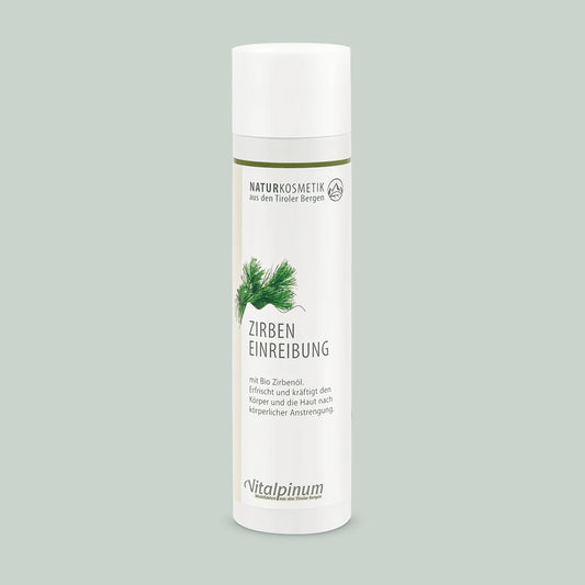 Zirben Einreibung Unterweger – Naturkosmetik pour des tensions musculaires et une charge physique.