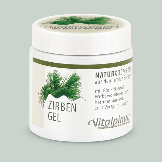Zirben Gel Unterweger – Soin rafraîchissant avec de l'huile essentielle de pin cembro biologique.